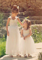 Lovely Chiffon Sweetheart Neck Ankle-Length A-line Flower Girl Dress with Bowknot BM bride