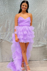 Classic Red Strapless A-Line Short Homecoming Dress BM bride