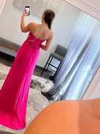Stunning Sheath Strapless Sweetheart Long Prom Dress with Slit BM bride