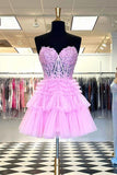 Dazzling Black Cut Glass Mirror Off-the-Shoulder Short Party Dress BM bride