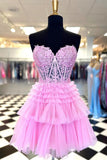 Dazzling Black Cut Glass Mirror Off-the-Shoulder Short Party Dress BM bride