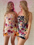 Stunning Sheath Spaghetti Straps Homecoming Dress with 3D Floral Accents BM bride