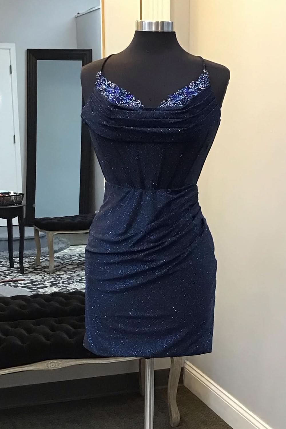 Cecily |Sheath Jersey Homecoming Dress with Beading BM bride