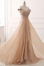 Elegant Sweetheart Sleeveless Prom Dress Off the Shoulder with Beading