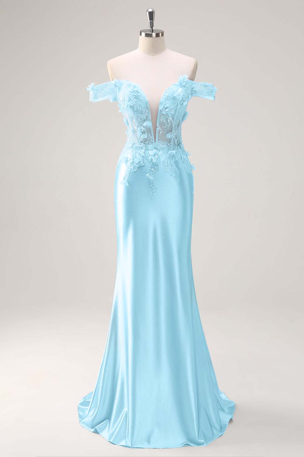 Strapless Sleeveless Long Mermaid Prom Dress With Appliques Pleated BMBRIDE