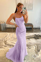 Alluring Navy Blue Sequin Mermaid Long Prom Dress with a Daring Back Cut BM bride