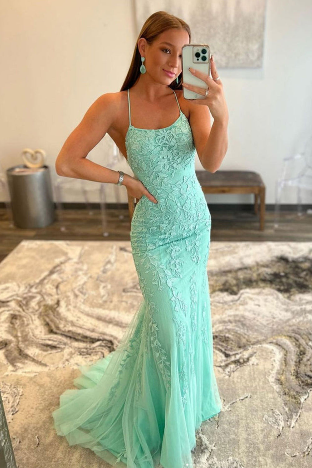 Alluring Navy Blue Sequin Mermaid Long Prom Dress with a Daring Back Cut BM bride