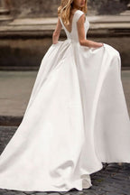 Cap Sleeve Wedding Dress with Pockets BM bride