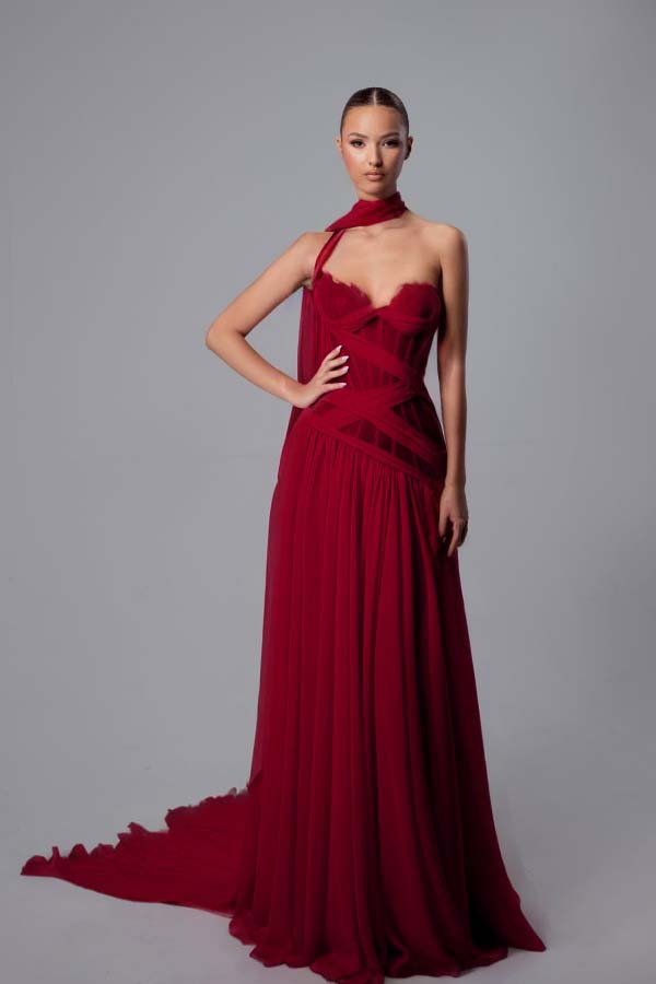 Strapless Sweetheart Sleeveless Long Prom Dress With Pleated