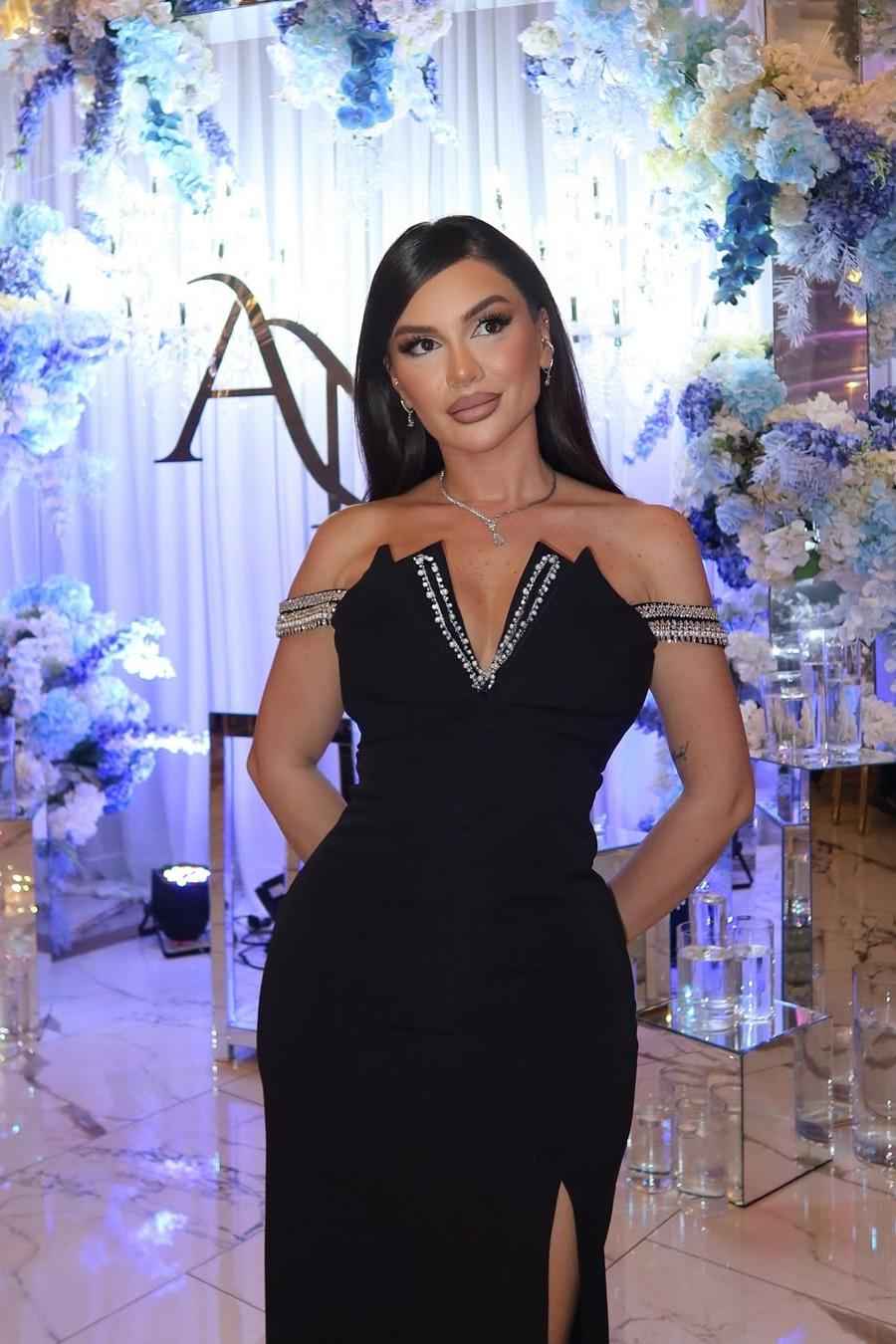 Off the Shoulder V Neck Sleeveless Split Long Prom Dress With Beading