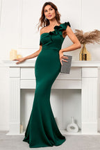 Gorgeous Emerald Green Off-the-Shoulder Mermaid Prom Dress BM bride