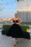 Strapless Short A-Line Prom Dress with Pockets BM bride