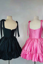 Pink Ruched Corset A-Line Short Homecoming Dress Bmbride