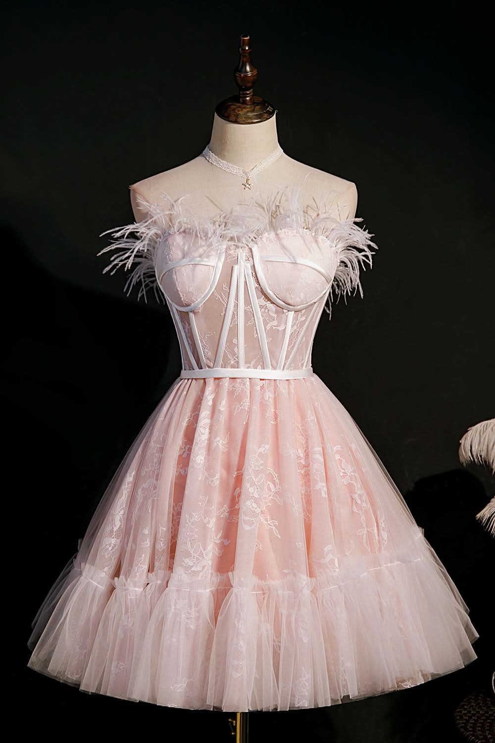 Cute Strapless Black Tulle Short Sexy Homecoming Dresses BM bride