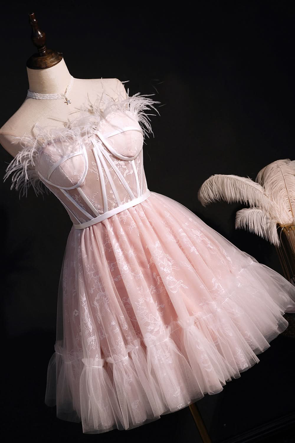 Cute Strapless Black Tulle Short Sexy Homecoming Dresses BM bride