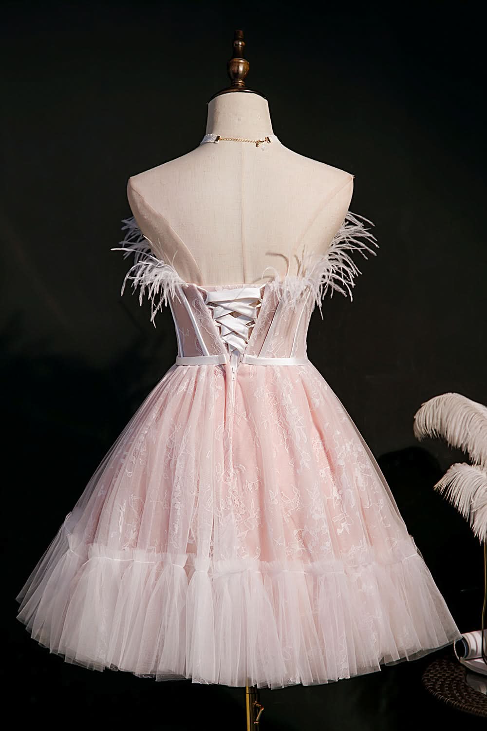 Cute Strapless Black Tulle Short Sexy Homecoming Dresses BM bride