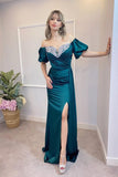 Peacock Off-the-Shoulder Mermaid Prom Dress with Split BM bride