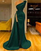 Sky Blue Sleeveless Long Mermaid Prom Dress with Beads BM bride