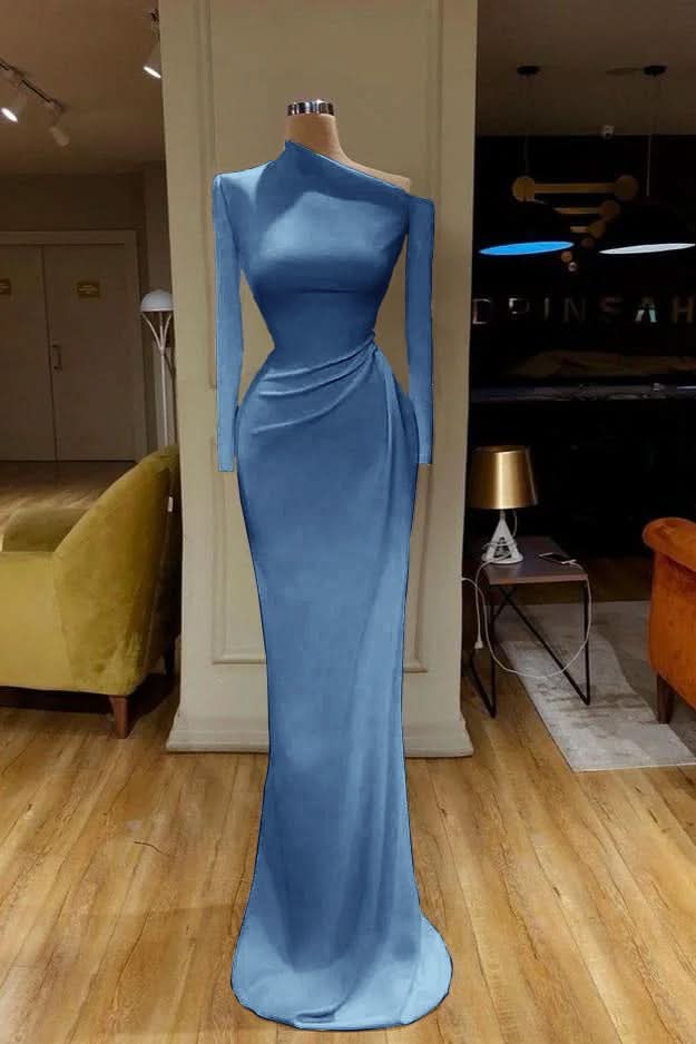 Mermaid Long Sleeves Prom Dress BM bride