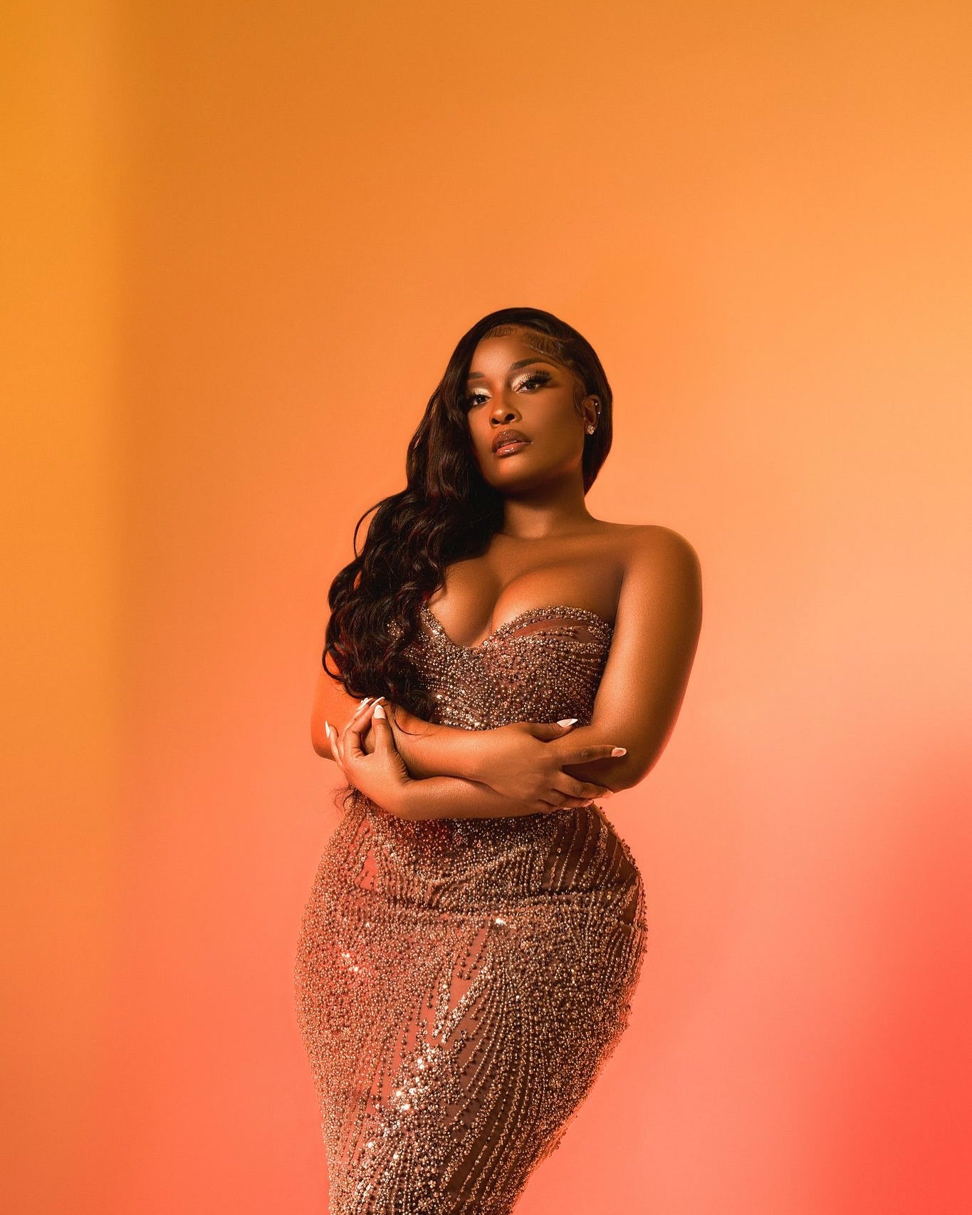 The Rose Gold Radiance - 2026 Hand-Beaded Mermaid Gown: Sweetheart Neckline with Shimmering Sequin Cascade