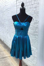 Silver A Line Halter Short Homecoming Dress Bmbride