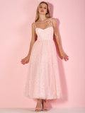 Sweetheart Neckline Starlit Cloar Maxi Length Tulle Prom Dress BM bride