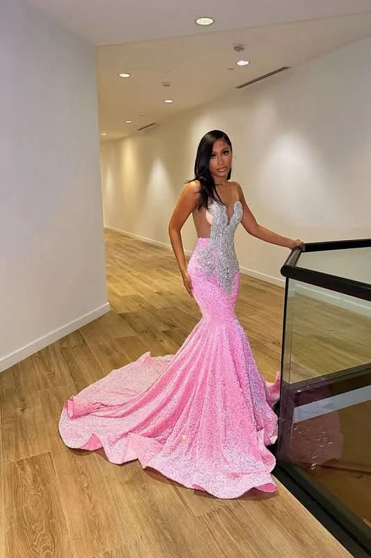 Shoulder Straps Luxurious Tulle Mermaid Prom Dress BM bride
