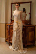 High Neck Sleeveless Mermaid Prom Dress With Lace Embroidery