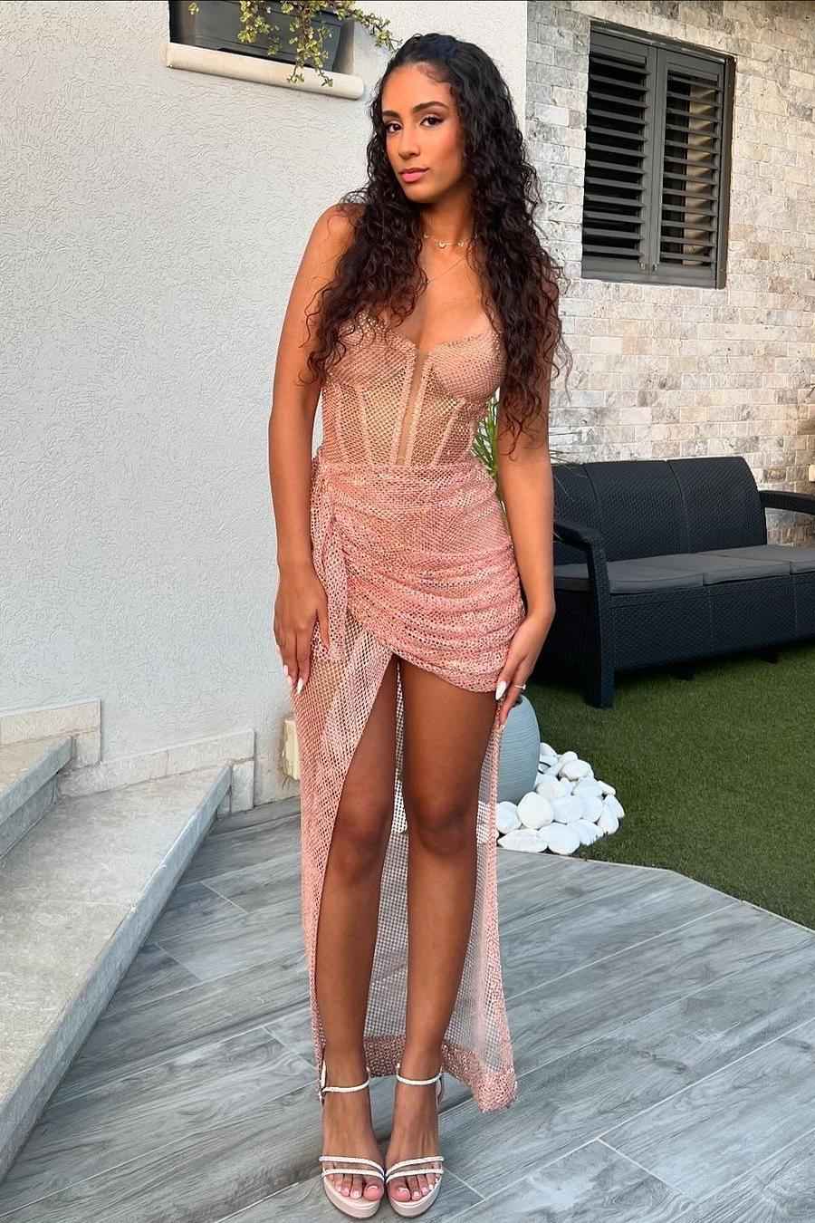 Spaghetti Strap Sleeveless Sweetheart Pleated Long Prom Dress With Split