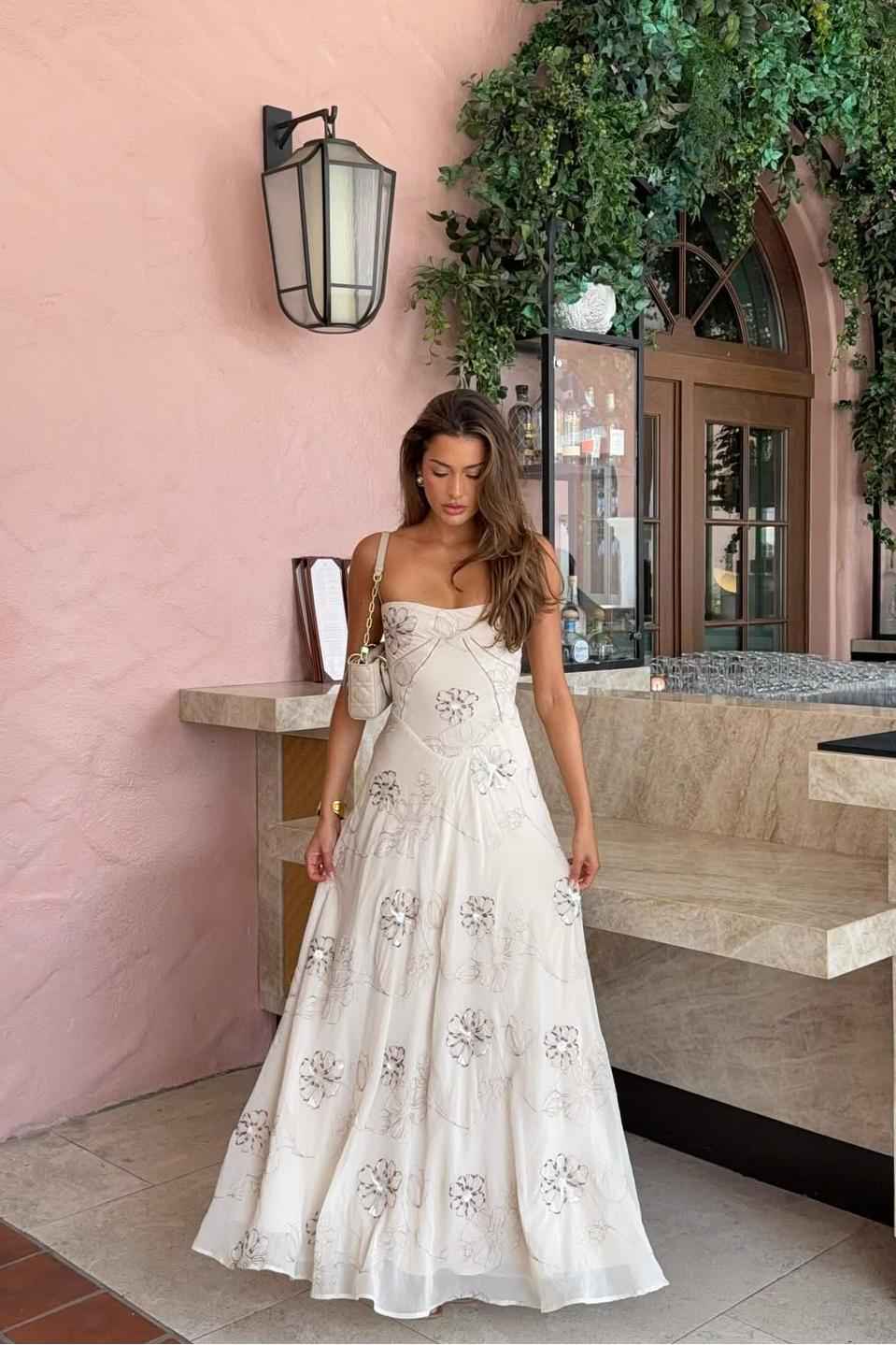 Spaghetti Strap Sleeveless Long Prom Dress With Pleated Appliques