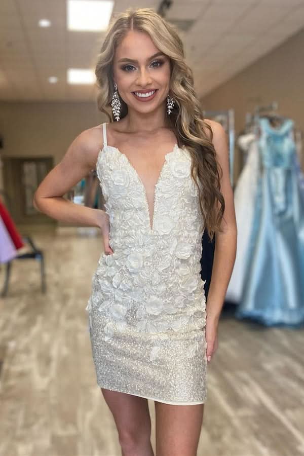 Francesca |Bodycon Backless Sequins Homecoming Dress BM bride