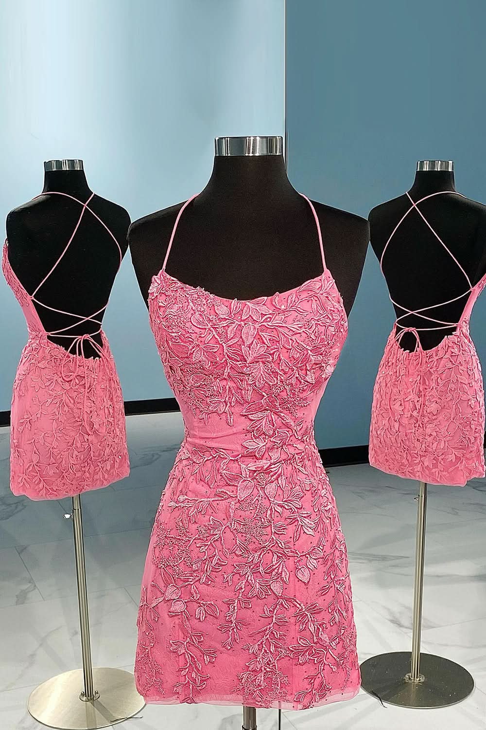 Orange Short Tight Homecoming Dress with Lace Beading Bmbride