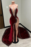 Sweetheart Chapel Train Mermaid Beads Front Side Formal Dresses for a Romantic Look BM bride
