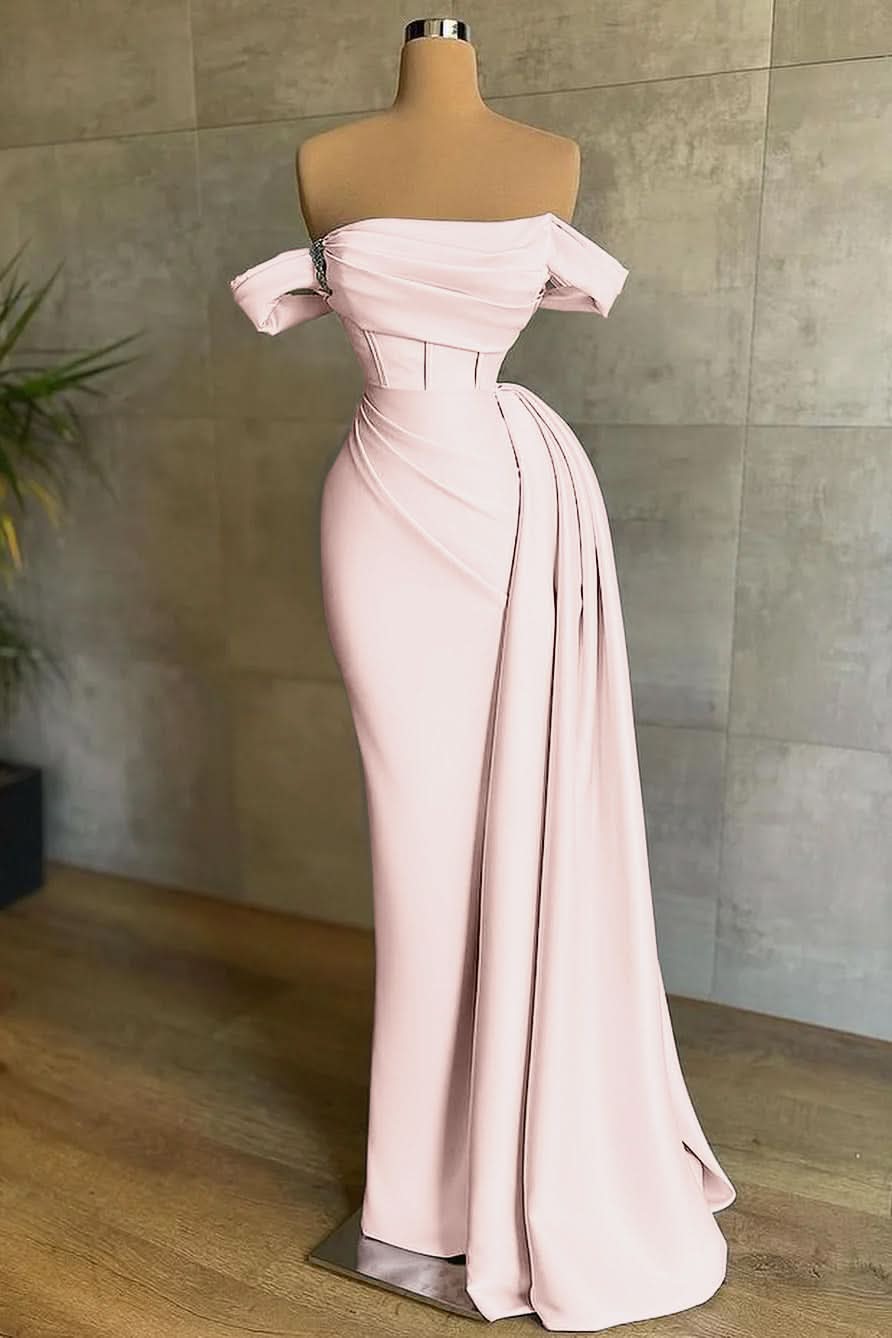 Beautiful White Pleated Bateau Sleeveless Prom Dress BM bride