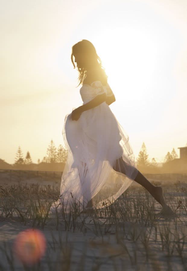 Beach Tulle Lace Wedding Dress BM bride