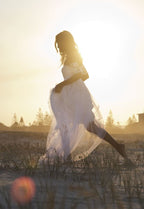 Beach Tulle Lace Wedding Dress BM bride