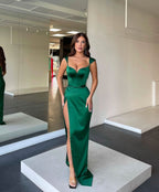 Amazing Sweetheart Long Pleated Mermaid Prom Dress with Split BM bride
