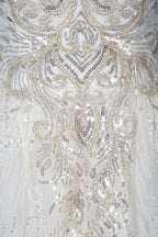 Strapless Sleeveless Sweetheart Pleated Ball Gown Wedding Dress with Sequins BM bride