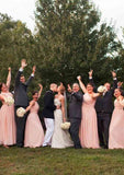 Floor-Length Chiffon Bridesmaid Dress, A-Line/Princess, One-Shoulder, With Pleats BM bride