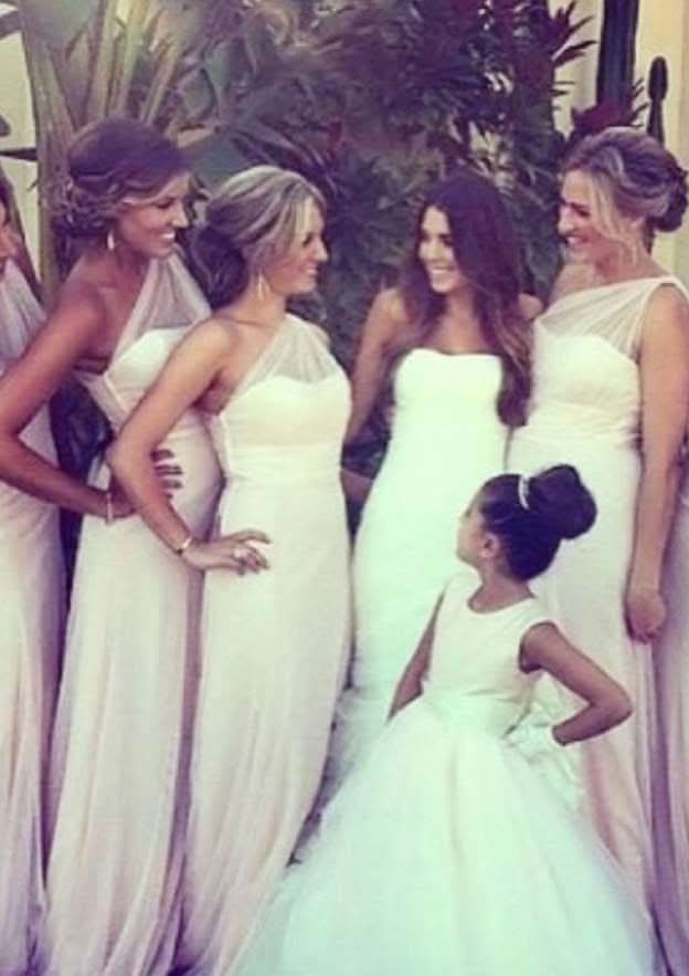 Floor-Length Chiffon Bridesmaid Dress, A-Line/Princess Style, One-Shoulder, With Sexy Pleats BM bride