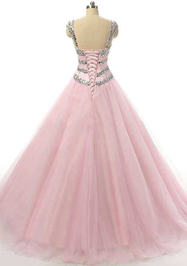 Lovely Sweetheart Long/Floor-Length Tulle Wedding Dress with Beaded Accents in A-Line/Princess Silhouette BM bride