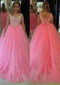 Exquisite Sweetheart Court Train Tulle Wedding Dress with Beaded Accents in Majestic Ball Gown Style BM bride