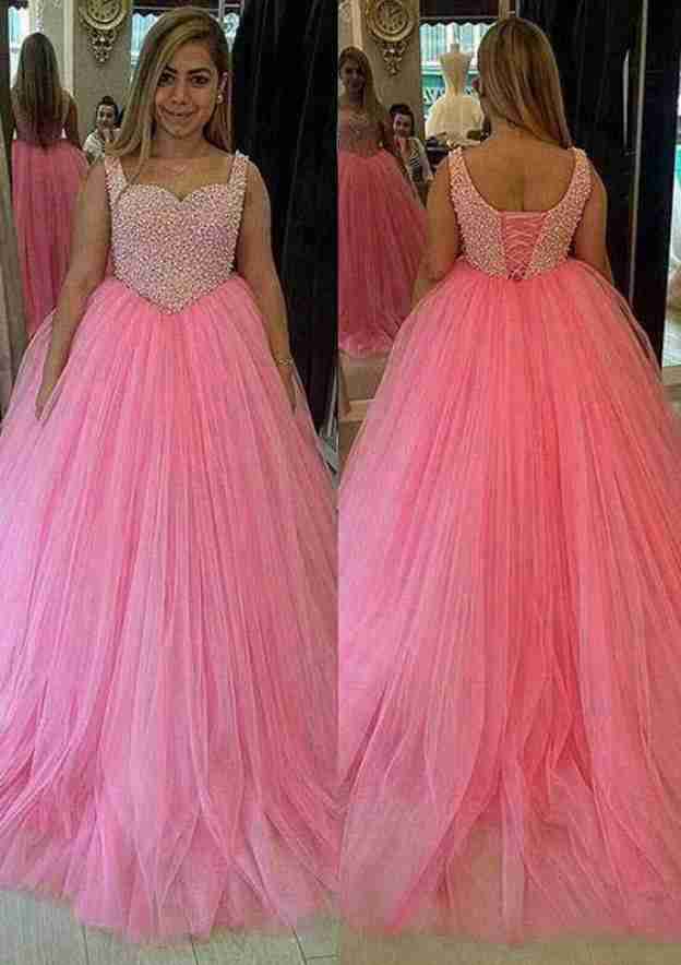 Exquisite Sweetheart Court Train Tulle Wedding Dress with Beaded Accents in Majestic Ball Gown Style BM bride