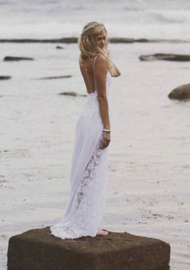Elegant A-Line/Princess Lace Wedding Dress with Sweetheart Neckline and Sweep Train with Appliqued Details BM bride