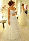 Charming Sweetheart A-Line Tulle Wedding Dress with Lace Detailing BM bride