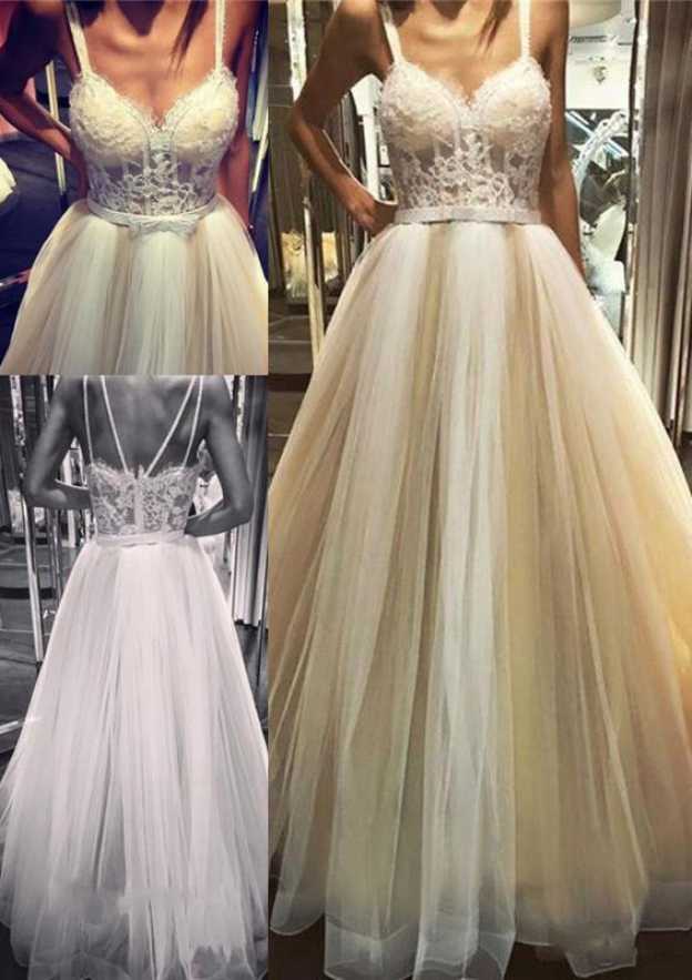 Enchanting A-Line/Princess Tulle Wedding Dress with Sweetheart Neckline and Court Train Featuring Exquisite Lace Details BM bride