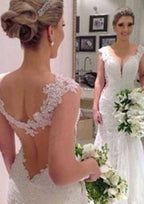Refined Sleeveless Sheath/Column Lace Wedding Dress with Sweetheart Neckline, Beaded Detail, and Zipper Side Closure BM bride