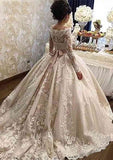 Chic Pleated Off-The-Shoulder Lace A-Line/Princess Wedding Dress with Court Train BM bride