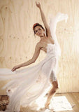 Elegant A-Line/Princess Lace Wedding Dress with Sweetheart Neckline and Sweep Train with Applique Details BM bride