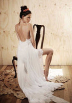 Elegant A-Line/Princess Lace Wedding Dress with Sweetheart Neckline and Sweep Train with Applique Details BM bride